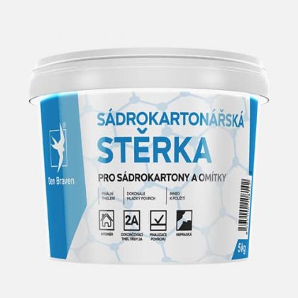 Den Braven - Sádrokartonářská stěrka, kbelík 14 kg, bílá