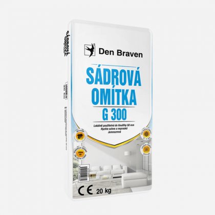 Den Braven - Sádrová omítka G300, pytel 20 kg, bílá