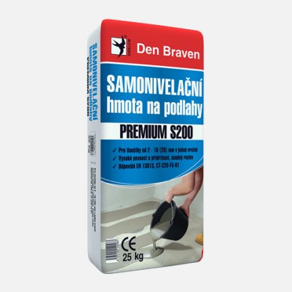 Den Braven - Samonivelační hmota na podlahy PREMIUM S200, pytel 25 kg