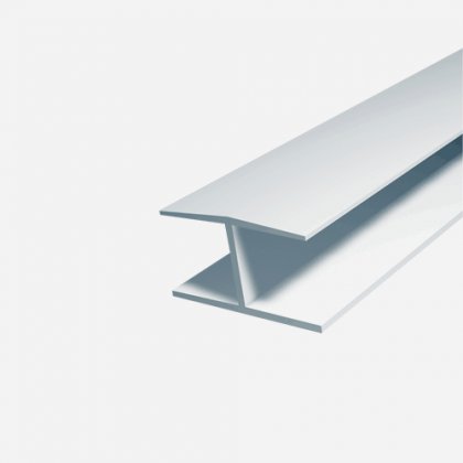 Den Braven - Spojovací profil H, 2,5 m x 12,5 mm, plastový, bílý