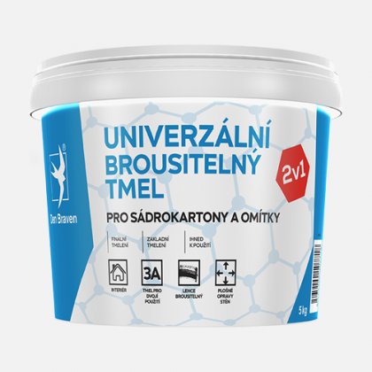 Den Braven - Univerzální brousitelný tmel, kbelík 5 kg, bílý