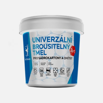 Den Braven - Univerzální brousitelný tmel, kelímek 1,5 kg, bílý