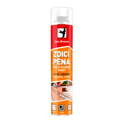 Den Braven - Zdicí pěna MULTI KLEBER PROFI, 750 ml, pistolová dóza, šedá