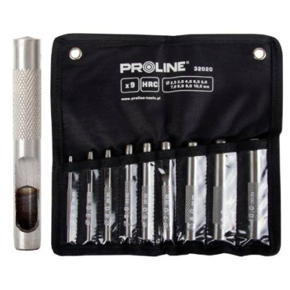 Děrovače, SET 9 ks,  O 2,5 - 10 mm PROLINE, PROFIX