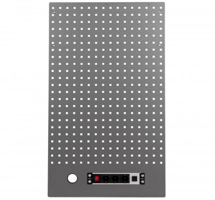 Děrovaná závěsná deska s el. zásuvkou 614,5x1052x24 mm PROFI - WGB1324K