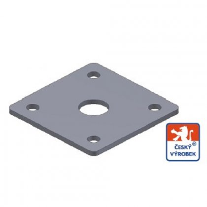 DESKA  100x100mm, průměr 21mm (bez přivařené matice)
