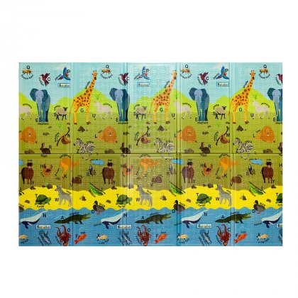 Dětská hrací pěnová skládací podložka ABC Animals, Casmatino - 200 x 140 x 1 cm