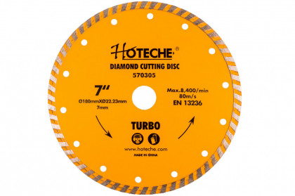 Diamantový řezný kotouč 180 mm, TURBO - HT570305
