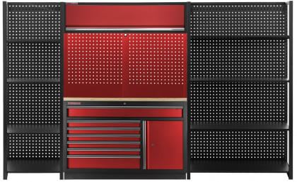 Dílenská sestava PROFI RED se dvěma regály - RTGC1371RBAL3