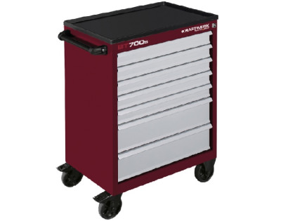 Dílenský vozík BT700s 7 zásuvek (červená / šedá) Basic Line