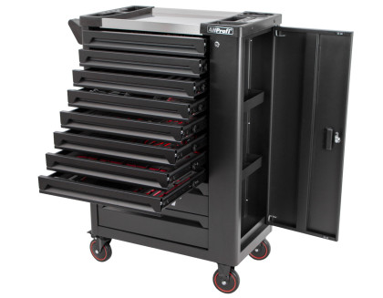 Dílenský vozík Everest s nářadím, 10 zásuvek, 350 dílů - AH0710