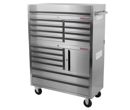 Dílenský vozík na nářadí s nástavbou, 14 zásuvek, AHProfi - AH4114