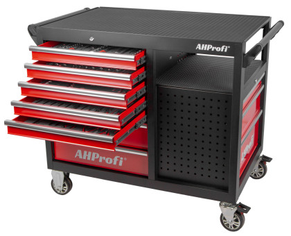 Dílenský vozík s nářadím, 360°, 10 zásuvek, 238 ks - AH450101BAL