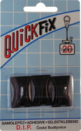 DIP - QUICKFIX háček samolepicí typ 4 - 3 ks - černý