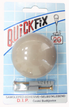 DIP - QUICKFIX zarážka na dveře - bílá, pr. 50mm - 2 ks