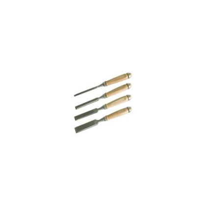 Dláta, 6, 12, 18, 24 mm, dřevěná rukoť, sada 4 ks, MEGA, PROFIX