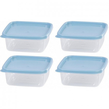 Dóza MagicHome, sada 4 ks, 600ml, 14,3x14,3x5,8 cm čtvercová, Clip, Lunchbox YH54