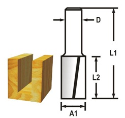 Drážkovací fréza 2 břit 6x16x48