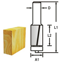 Drážkovací fréza 2 břit s ložiskem  12,7x 13x 55,7