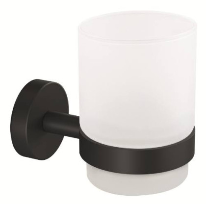 Držák kelímku na zubní kartáček, Moon Black, TESA