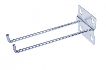 Dvojitý hák do děrované desky, 150 mm - WGB1331F