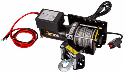 Elektrický lanový naviják 1000 W/12 V, max. zatížení 1361 kg - HT690008