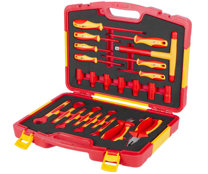 Elektrikářská sada nářadí v plastovém kufru, 24 ks - AH5101
