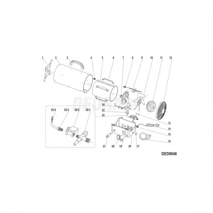 Elektromotor YZF482175A 5/25W 1300RPM
