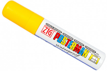 Fixy na sklo Posterman voděodolné - 15 mm - žlutá - 458030020