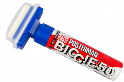 Fixy na sklo voděodolné Posterman Biggie - 50 mm - modrá tm. - 458010120