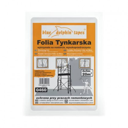 Fólie fasádní ochranná na okna, 33 my, 4 x 5 m, transparentní