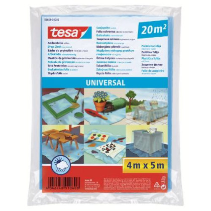 Fólie zakrývací, univerzální 4 m x 5 m, TESA