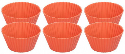 Forma na pečení cupcake MagicHome, silikon, set 6 ks, 6,5x6,5x3 cm
