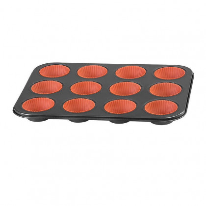 Forma na pečení MagicHome muffin, plech se silik. formičkami, 35x26,5x3cm