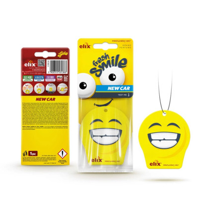 FRESH SMILE - Osvěžovač vzduchu z celulózového závěsu New Car
