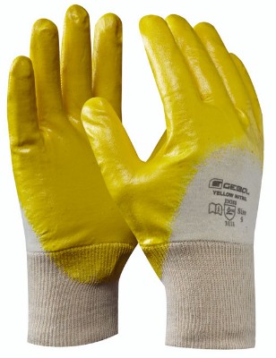 GEBOL - YELLOW NITRIL pracovní nitrilové rukavice - velikost 10…
