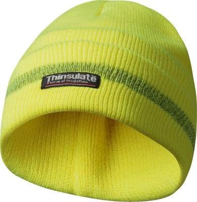 GEBOL - zimní reflexní čepice, materiál THINSULATE - žlutá