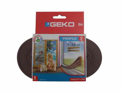 GEKO - Těsnění do oken samolepící EPDM guma E-profil 9x4mm/ 6m …