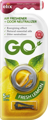 Go Gel - Osvěžovač vzduchu s klipem GO Fresh Lemon