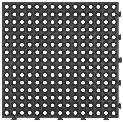 Grafitová gumová děrovaná dlažba Extreme - 45 x 45 x 2,5 cm
