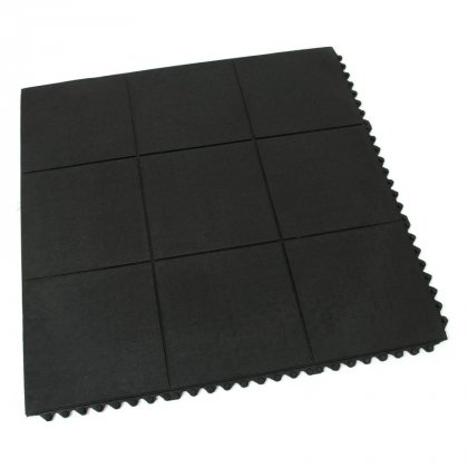 Gumová protiúnavová modulární rohož Solid Top Tile - 91 x 91 x 1,4 cm