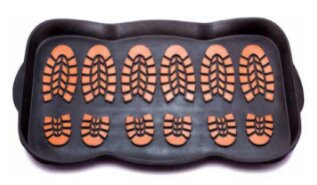 Gumový odkapávač na boty FLOMA Foot - 40 x 80 x 2,5 x 0,6 cm