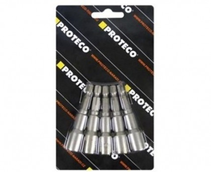 Hlavice nástrčná 10 mm sada 5 ks s magnetem stopka 1/4"