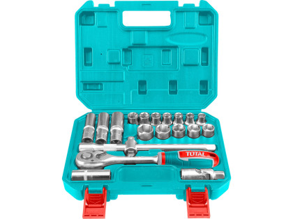 Hlavice nástrčné, sada 20ks, 1,2', industrial, CR-V(50BV30), tepelně tvrzeno