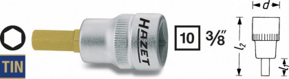 Hlavice s bitem HEX 3/8" S3 Hazet 8801K-3 - HA053582