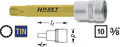 Hlavice s bitem XZN 3/8" M10 Hazet 8808LG-10 - HA040018