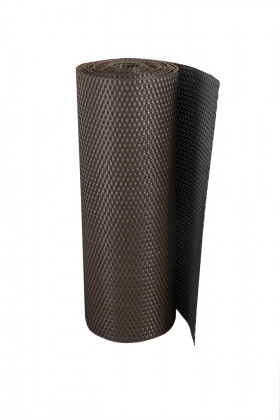 Hnědá plastová ratanová stínící rohož "umělý ratan" - délka 500 cm a výška 90 cm