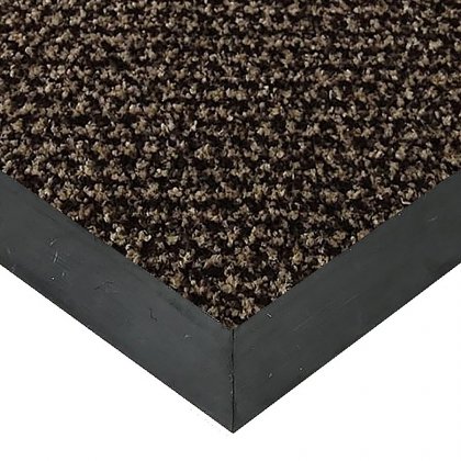 Hnědá textilní vstupní vnitřní čistící rohož Alanis - 100 x 100 x 0,75 cm