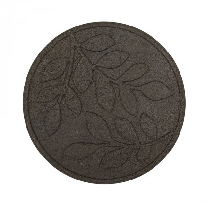 Hnědý gumový zahradní nášlap FLOMA Leaves - 45 x 45 x 1,9 cm