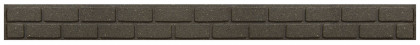 Hnědý gumový zahradní obrubník FLOMA Bricks - 120 x 2 x 9 cm